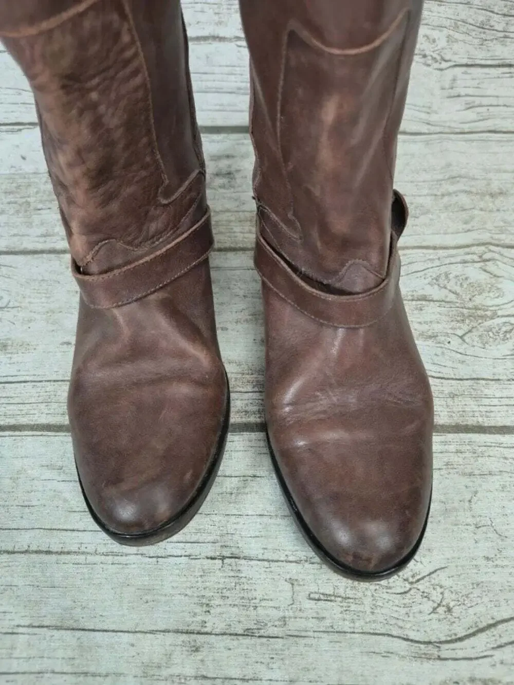 Golden Goose Brown Leather Knee High Boots Size 36 Made in Italy